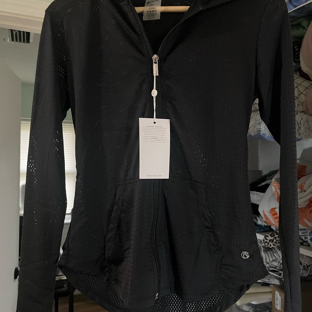 Buffbunny Hooded Zip Jacket Perforated Mesh
